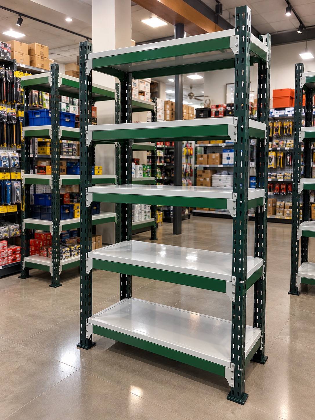 Metal slotted angle rack